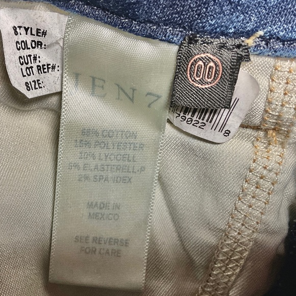 New JEN7 by Seven For All Mankind Ankle Straight Leg Stretch Denim Jeans Sz 00 - Picture 6 of 6